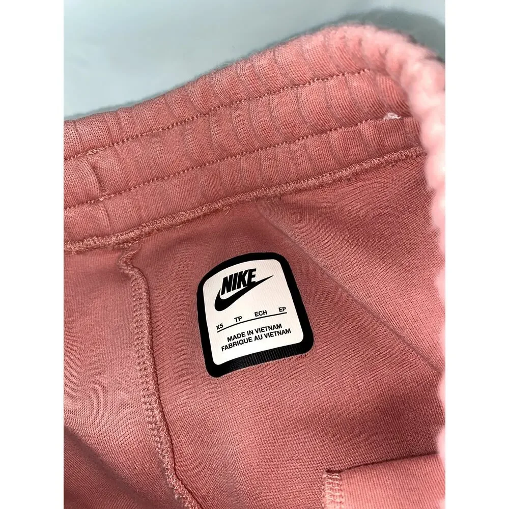 Nike Womens Fleece Joggers Dusty Rose Pink Sweatpants Drawstring S BARELY USED